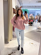 Oversized Strickpullover Altrosa