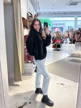 Grober Strickpullover Schwarz