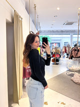 Shirt mit Rollkragen Schwarz