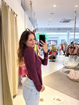 Shirt mit Rollkragen Weinrot