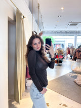 Shirt mit Rollkragen Braun