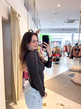 Shirt mit Rollkragen Braun