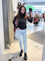 Shirt mit Rollkragen Braun