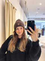 Beanie mit Herz Braun