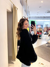 Grobe Strickjacke Schwarz