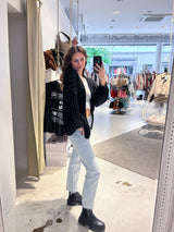 Grobe Strickjacke Schwarz