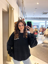 Cat Mum Crew Neck Schwarz