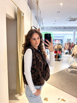 Teddy Weste mit Knopfleiste Leo Braun