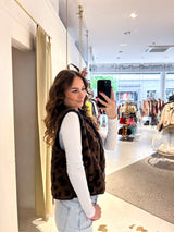 Teddy Weste mit Knopfleiste Leo Braun