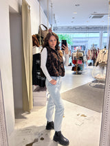 Teddy Weste mit Knopfleiste Leo Braun