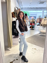 Teddy Weste mit Knopfleiste Leo Braun