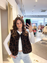 Teddy Weste mit Knopfleiste Leo Braun