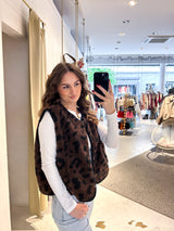 Teddy Weste mit Knopfleiste Leo Braun