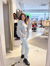 Grobe Strickjacke Grau