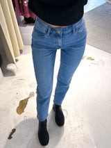 Long Mom Jeans Classic Blue