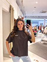 Deva Heavy Oversized Tee Washed Walnut Brown