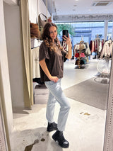 Deva Heavy Oversized Tee Washed Walnut Brown