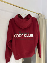 Marsala Oversized Hoodie Washed Burgundy Red