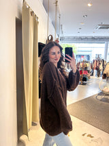 Strickpullover mit V-Ausschnitt Braun