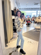 Strickpullover mit Wellenmuster Beige/Taupe