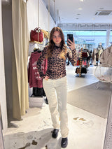 Shirt mit Rollkragen und Leomuster Camel