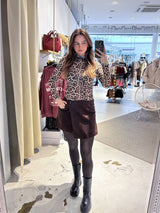Wildleder Skort Braun
