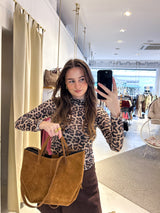 Velours Baguette Bag Camel