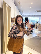 Velours Baguette Bag Camel