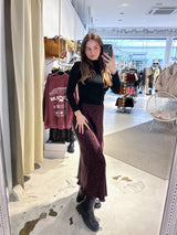 Silky Rock mit Leomuster Weinrot