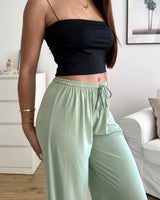 Weite Viskosehose Mint