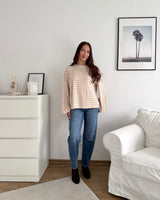 Longsleeve mit Doppelstreifen Beige
