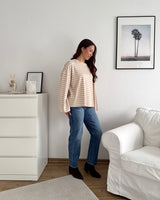 Longsleeve mit Doppelstreifen Beige