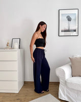 Weite Viskosehose Navy