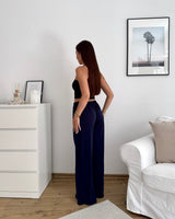 Weite Viskosehose Navy
