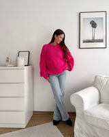 Oversized Strickpullover Pink