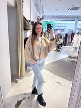 Kunstwildlederjacke Beige