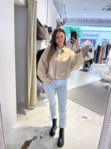 Kunstwildlederjacke Beige