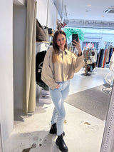 Kunstwildlederjacke Beige