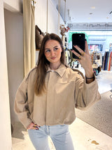 Kunstwildlederjacke Beige