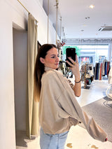 Kunstwildlederjacke Beige