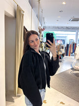 Kunstwildlederjacke Schwarz