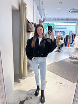 Kunstwildlederjacke Schwarz