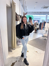 Kunstwildlederjacke Schwarz