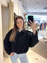 Kunstwildlederjacke Schwarz