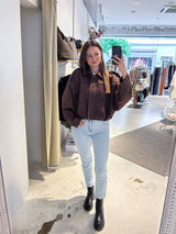 Kunstwildlederjacke Braun