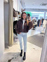 Kunstwildlederjacke Braun