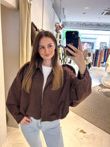 Kunstwildlederjacke Braun