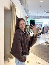 Kunstwildlederjacke Braun