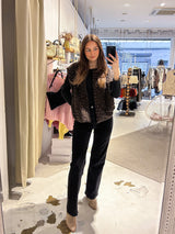 Steppweste mit Leomuster Braun