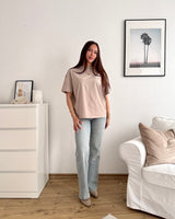 Rauma Heavy Oversized Tee Washed Warm Taupe